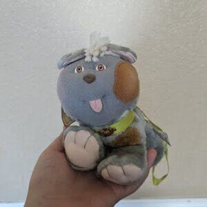 Vintage NWT 1986 Cabbage Patch Kids Pets Dog Brown grey green leash